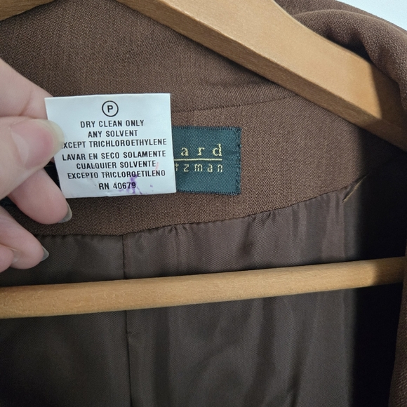 Vintage Harve Bernard Women's Longline Trench Coat Size 12 Brown Dark Academia - Picture 9 of 12